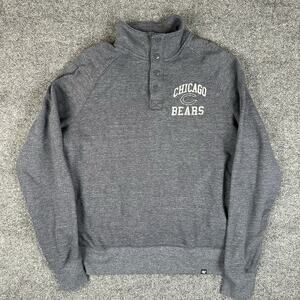 47 Brand Chicago Bears NFL Pullover LS Sweater Logo Script Blue Men’s Size Large